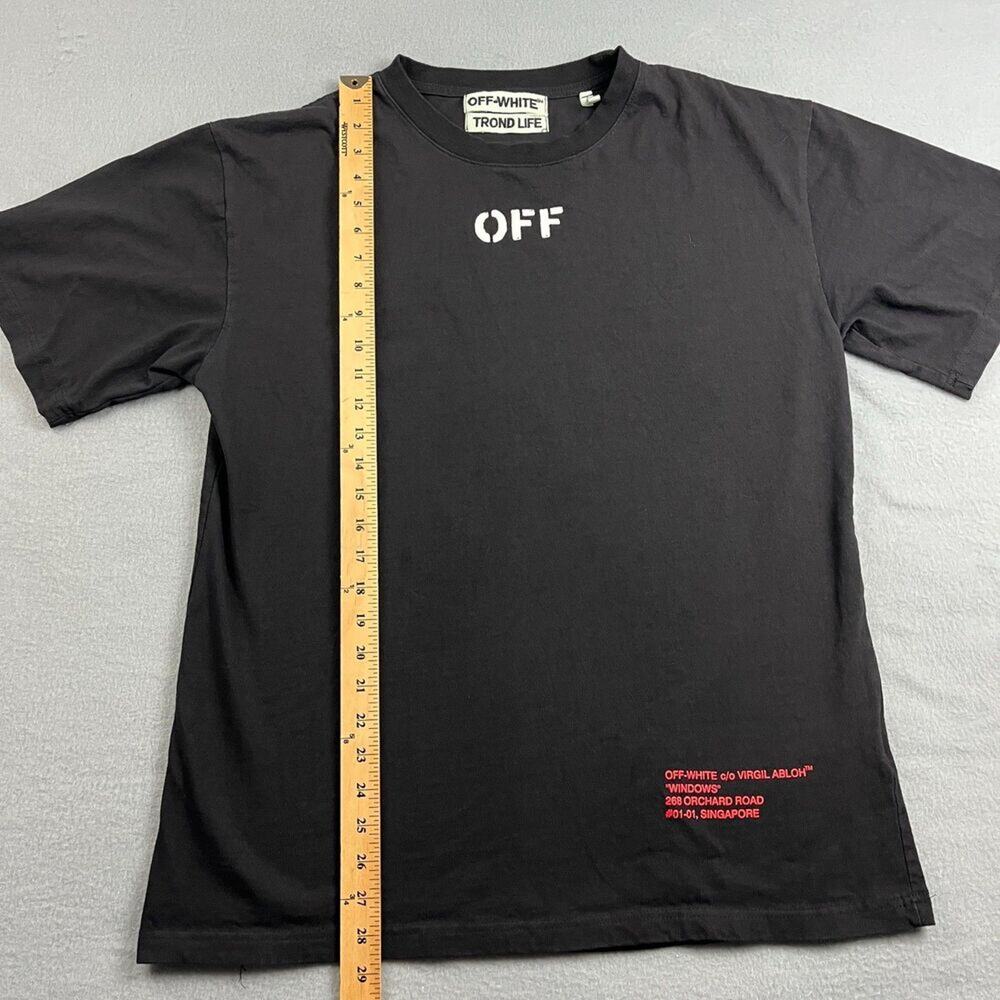 Off-White c/o Virgil Abloh Windows Singapore T-Shirt Black Graphic Men's Large - Picture 2 of 9